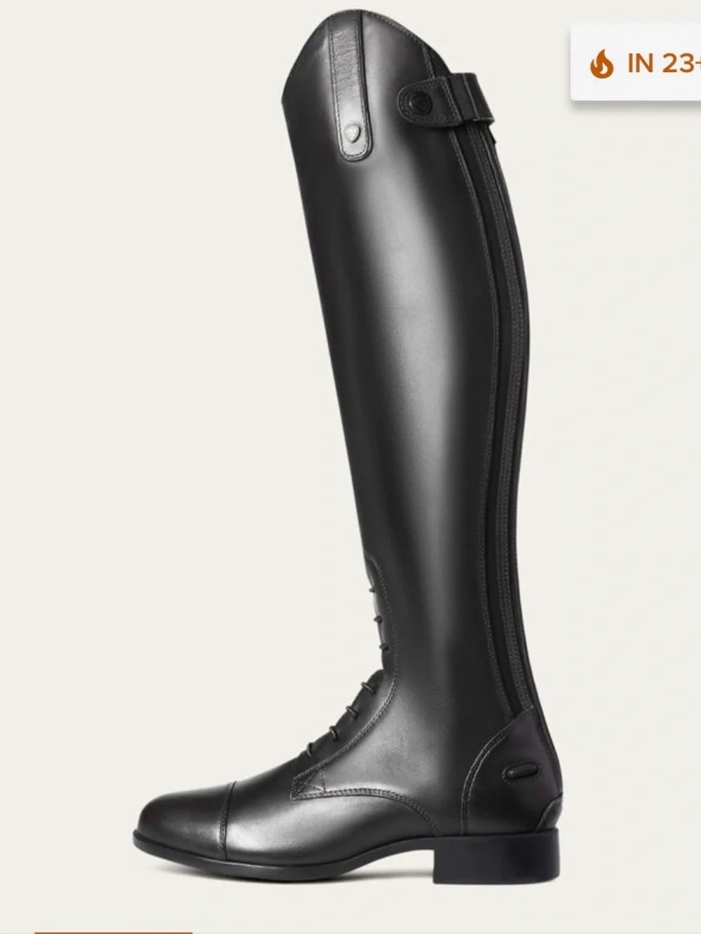 *New*Ariat Equestrian Women’s Tall Lace-Front Field Riding Boots - Black Leather